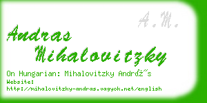 andras mihalovitzky business card